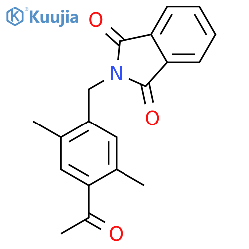 1H-ISOINDOLE-1,3(2H)-DIONE, 2-[(4-ACETYL-2,5-DIMETHYLPHENYL)METHYL]- structure