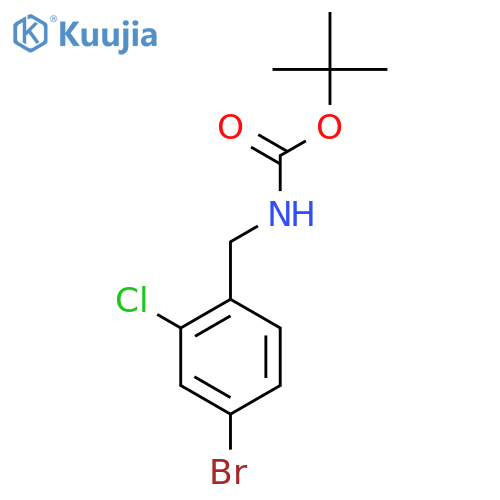 Tert-butyl 4-bromo-2-chlorobenzylcarbamate structure