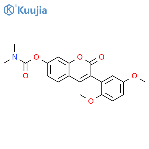 3-(2,5-dimethoxyphenyl)-2-oxo-2H-chromen-7-yl N,N-dimethylcarbamate structure