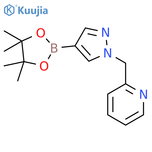 2-{[4-(tetramethyl-1,3,2-dioxaborolan-2-yl)-1H-pyrazol-1-yl]methyl}pyridine structure