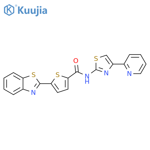5-(1,3-benzothiazol-2-yl)-N-4-(pyridin-2-yl)-1,3-thiazol-2-ylthiophene-2-carboxamide structure