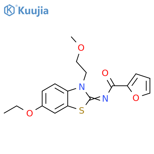 N-(2Z)-6-ethoxy-3-(2-methoxyethyl)-2,3-dihydro-1,3-benzothiazol-2-ylidenefuran-2-carboxamide structure