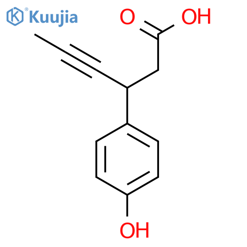 3-(4-Hydroxyphenyl)hex-4-ynoic acid structure