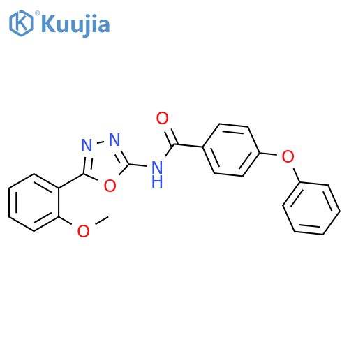 N-5-(2-methoxyphenyl)-1,3,4-oxadiazol-2-yl-4-phenoxybenzamide structure