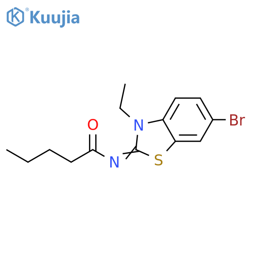 N-(2E)-6-bromo-3-ethyl-2,3-dihydro-1,3-benzothiazol-2-ylidenepentanamide structure