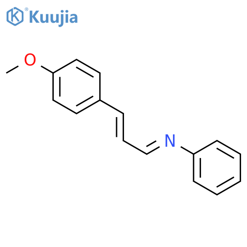 BENZENAMINE, N-[(2E)-3-(4-METHOXYPHENYL)-2-PROPENYLIDENE]- structure