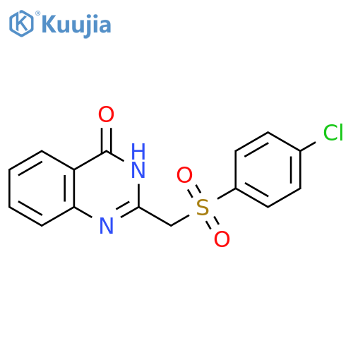 2-[(4-chlorobenzenesulfonyl)methyl]-3,4-dihydroquinazolin-4-one structure