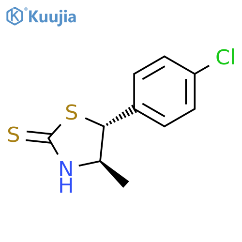 trans-5-(4-Chlorophenyl)-4-methyl-2-thiazolidinethione structure