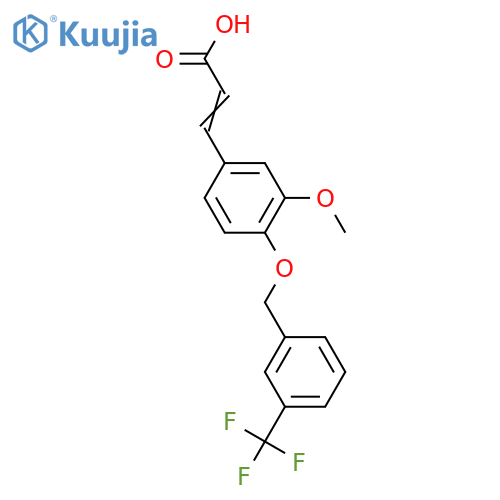 (E)-3-(3-METHOXY-4-([3-(TRIFLUOROMETHYL)BENZYL]OXY)PHENYL)-2-PROPENOIC ACID structure