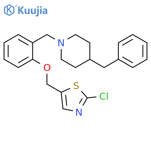 4-Benzyl-1-({2-[(2-chloro-1,3-thiazol-5-yl)methoxy]phenyl}methyl)piperidine structure