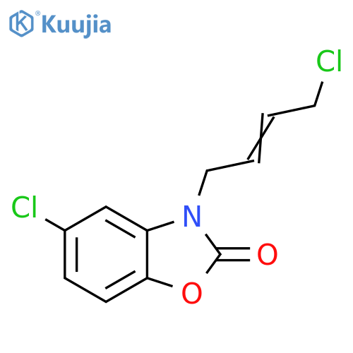 5-chloro-3-[(2E)-4-chlorobut-2-en-1-yl]-2,3-dihydro-1,3-benzoxazol-2-one structure