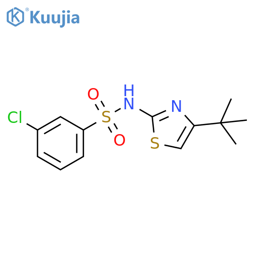 N-4-(tert-Butyl)-1,3-thiazol-2-yl-3-chlorobenzenesulfonamide structure