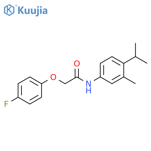 2-(4-Fluorophenoxy)-N-[3-methyl-4-(propan-2-yl)phenyl]acetamide structure