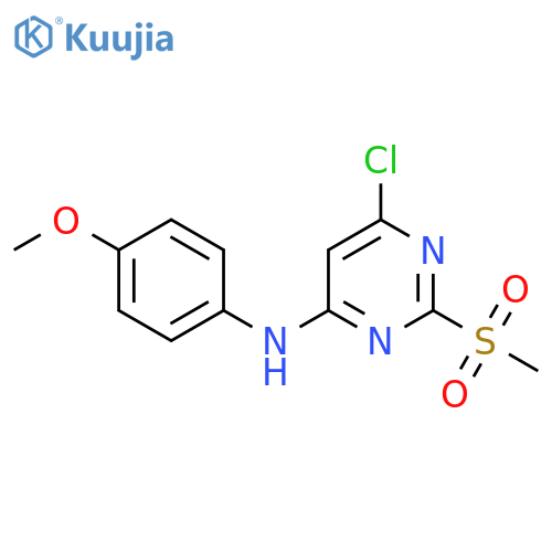 6-Chloro-2-(methanesulfonyl)-N-(4-methoxyphenyl)pyrimidin-4-amine structure