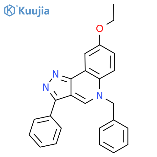5-benzyl-8-ethoxy-3-phenyl-5H-pyrazolo4,3-cquinoline structure