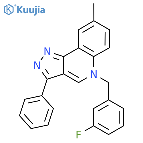 5-[(3-Fluorophenyl)methyl]-8-methyl-3-phenylpyrazolo[4,3-c]quinoline structure