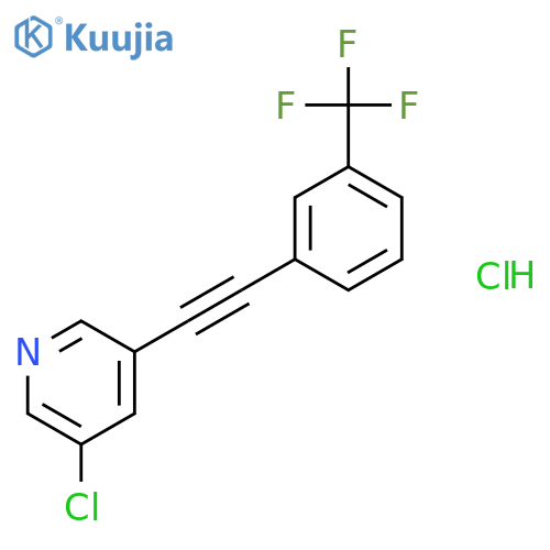 PYRIDINE, 3-CHLORO-5-[[3-(TRIFLUOROMETHYL)PHENYL]ETHYNYL]-, HYDROCHLORIDE structure