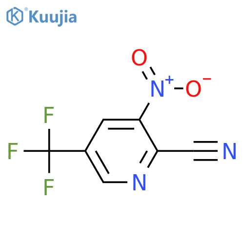 5-trifluoromethyl-3-nitropyridine-2-carbonitrile structure