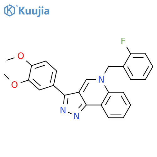 3-(3,4-dimethoxyphenyl)-5-(2-fluorophenyl)methyl-5H-pyrazolo4,3-cquinoline structure