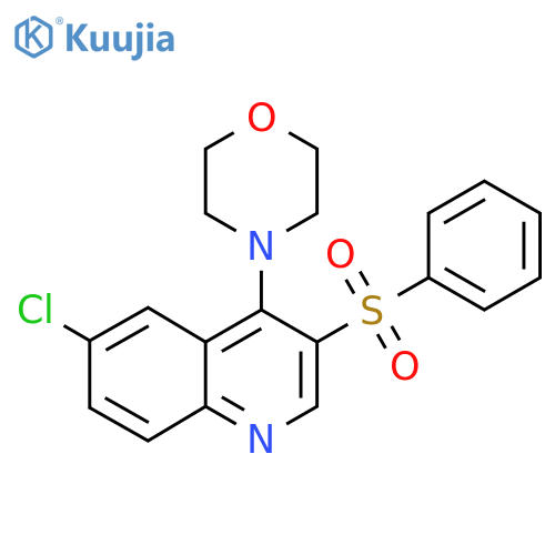 3-(Benzenesulfonyl)-6-chloro-4-(morpholin-4-yl)quinoline structure