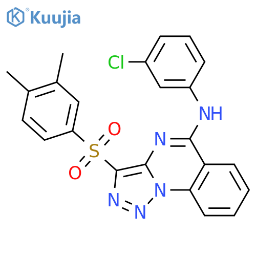 N-(3-chlorophenyl)-3-(3,4-dimethylbenzenesulfonyl)-1,2,3triazolo1,5-aquinazolin-5-amine structure