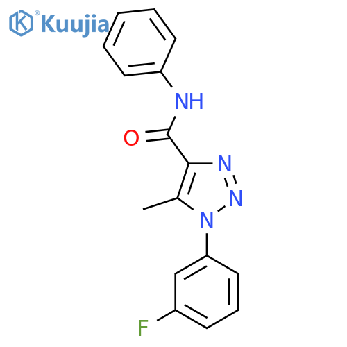 1-(3-fluorophenyl)-5-methyl-N-phenyl-1H-1,2,3-triazole-4-carboxamide structure