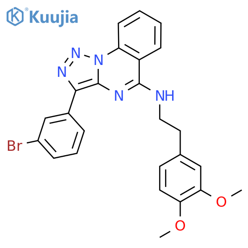 3-(3-bromophenyl)-N-2-(3,4-dimethoxyphenyl)ethyl-1,2,3triazolo1,5-aquinazolin-5-amine structure