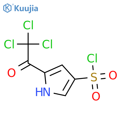 5-(trichloroacetyl)-1H-pyrrole-3-sulfonyl chloride structure
