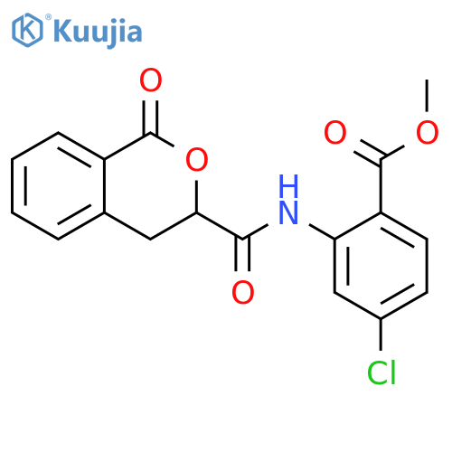 methyl 4-chloro-2-(1-oxo-3,4-dihydro-1H-2-benzopyran-3-amido)benzoate structure