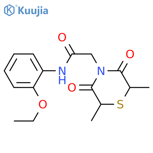 2-(2,6-dimethyl-3,5-dioxothiomorpholin-4-yl)-N-(2-ethoxyphenyl)acetamide structure