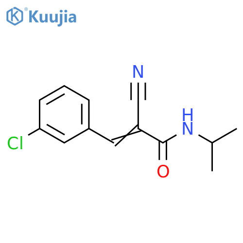 3-(3-chlorophenyl)-2-cyano-N-(propan-2-yl)prop-2-enamide structure