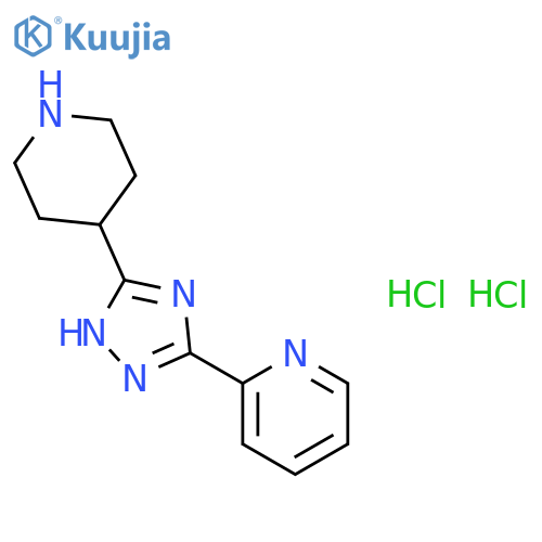 2-(5-Piperidin-4-yl-4H-1,2,4-triazol-3-yl)-pyridine dihydrochloride structure