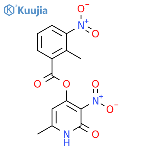 6-methyl-3-nitro-2-oxo-1,2-dihydropyridin-4-yl 2-methyl-3-nitrobenzoate structure