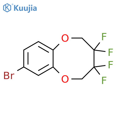 8-bromo-3,3,4,4-tetrafluoro-2,3,4,5-tetrahydro-1,6-benzodioxocine structure