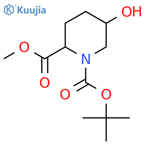 1-Tert-butyl 2-methyl 5-hydroxypiperidine-1,2-dicarboxylate structure