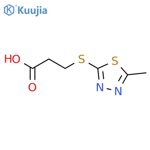 3-(5-Methyl-1,3,4-thiadiazol-2-yl)thiopropanoic Acid structure