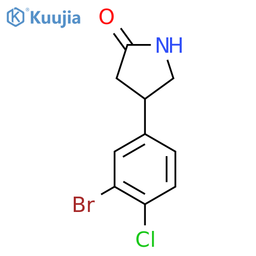4-(3-bromo-4-chlorophenyl)pyrrolidin-2-one structure