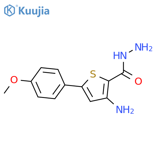 3-amino-5-(4-methoxyphenyl)thiophene-2-carbohydrazide structure
