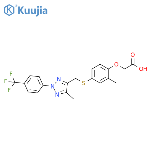 2-Methyl-4-5-methyl-2-4-(trifluoromethyl)phenyl-2H-1,2,3-triazol-4-ylmethylthiophenoxyacetic Acid structure