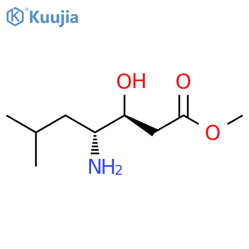 HEPTANOIC ACID, 4-AMINO-3-HYDROXY-6-METHYL-, METHYL ESTER, (3S,4R)- structure