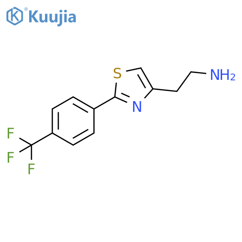 2-{2-[4-(Trifluoromethyl)phenyl]-1,3-thiazol-4-yl}ethanamine structure