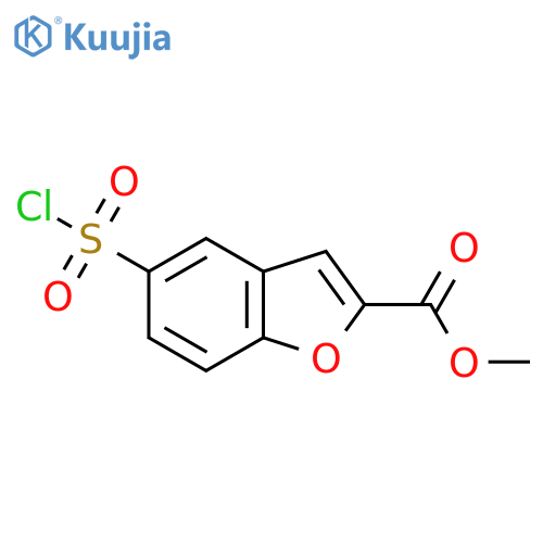 methyl 5-(chlorosulfonyl)-1-benzofuran-2-carboxylate structure