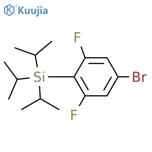 (4-bromo-2,6-difluorophenyl)-tri(propan-2-yl)silane structure