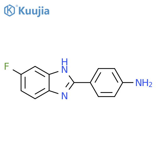 4-(5-fluoro-1H-1,3-benzodiazol-2-yl)aniline structure