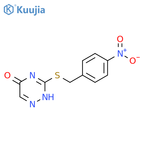 3-{(4-nitrophenyl)methylsulfanyl}-4,5-dihydro-1,2,4-triazin-5-one structure