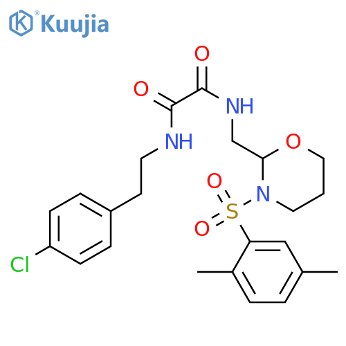 N'-2-(4-chlorophenyl)ethyl-N-{3-(2,5-dimethylbenzenesulfonyl)-1,3-oxazinan-2-ylmethyl}ethanediamide structure