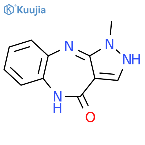 1-Methyl-5,10-dihydrobenzo[b]pyrazolo[3,4-e][1,4]diazepin-4(1h)-one structure