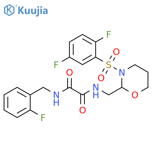 N-{3-(2,5-difluorobenzenesulfonyl)-1,3-oxazinan-2-ylmethyl}-N'-(2-fluorophenyl)methylethanediamide structure