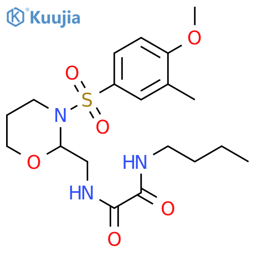 N-butyl-N'-{3-(4-methoxy-3-methylbenzenesulfonyl)-1,3-oxazinan-2-ylmethyl}ethanediamide structure