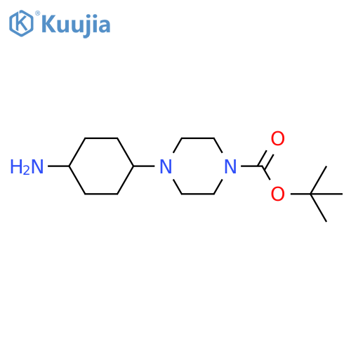 tert-butyl 4-(4-aminocyclohexyl)piperazine-1-carboxylate structure